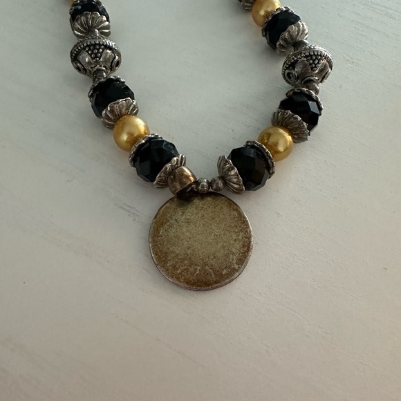 Black & Gold New Orleans Water Meter Necklace...who dat! - Picture 6 of 6